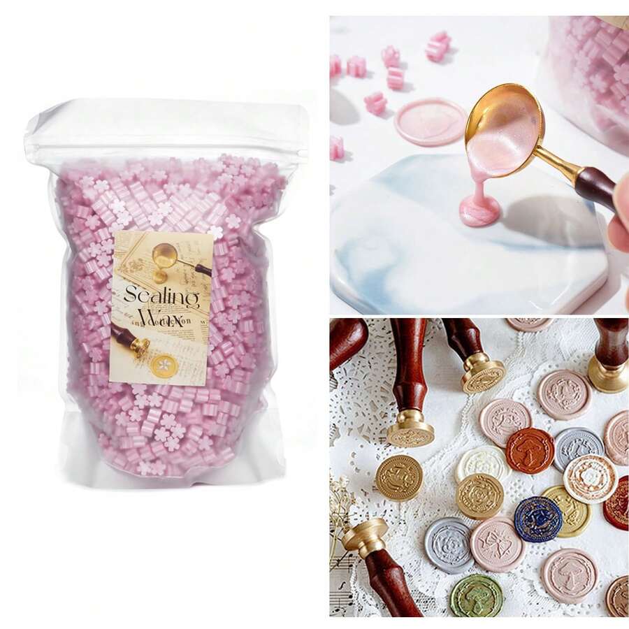 500g Mixed Shape Sealing Wax Beads, Flower And Cylindrical Sealing Wax Beads, Suitable For Sealing Wax Stamps, Wedding Invitations, Envelopes, Gift Packaging, Card Making, Scrapbooking, Journals, DIY Crafts, Packaging Decoration, Party Favors