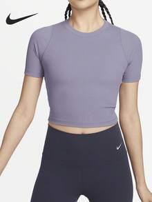 Nike 正品新款女款親膚羅紋短袖短版上衣 FN7468-509 - FN7468-509 - 查看 1