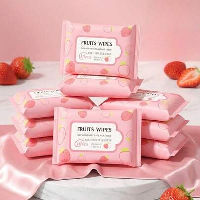 Fruit Cleaning & Care Hygiene Wipes. Natural Formula & Additive-Free, Easy To Pull Out With Long-Lasting Moisture Lock, Keeps Wipes More Hydrated.