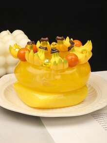 3pcs Summer Lemon Resin Bracelet Set, Stackable Cute Fashion Fruit Bracelets, Suitable For Beach Vacation And Party Wear - Orange - View 5