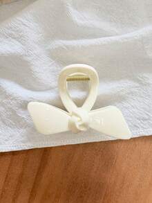2pcs/1pc Women 9cm/3.54 Inch Premium Solid Color Polka Dot Bow Hair Claw Clip, Fashionable Elegant Clip Polka Dot Versatile Hair Clip Head Accessory U-Shaped Spring Clip, Fashionable Versatile, Elegant Minimalist, Suitable For Daily, Casual, Party, Beach, Vacation, Hairstyle Design, Face Washing/Hair Washing, Makeup, Clothing Accessory, Spring Hair Claw, Summer Hair Claw, Autumn Hair Claw, Winter Hair Claw - Multicolor - View 6