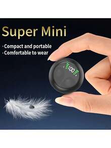 Earbud Bluetooth 5.4 Ultra Mini Tak Terlihat, Headphone TWS Nirkabel In-Ear Tersembunyi dengan Kotak Pengisian Daya dan Layar Digital LED - View 5