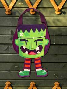 Halloween Candy Trick Or Treat Bag, Ghost Pumpkin Goblin Non-Woven Fabric Tote Gift Bag, Trick Or Treat Snack Bag, Holiday Party Decoration Gift Bag, Children's Halloween Snack Gift Storage Bag - Tote Bag - View 17