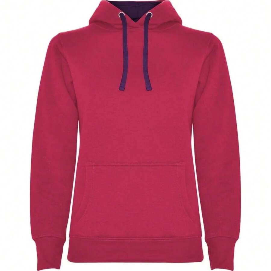 Roly Womens/Ladies Urban Hooded Polycotton Sweatshirt - Rosette/Purple - View 1