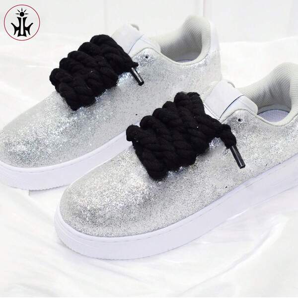 1 paio di lacci per scarpe intrecciati in corda, spessi 1 cm, a 3 fili, di colore solido, per scarpe, borse, decorazione di abbigliamento