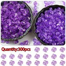 200-300顆 6/8mm 彩色透明雙尖塑膠散珠，DIY珠寶製作配件，適用於項鍊與手鍊 - 塑膠 - 查看 11