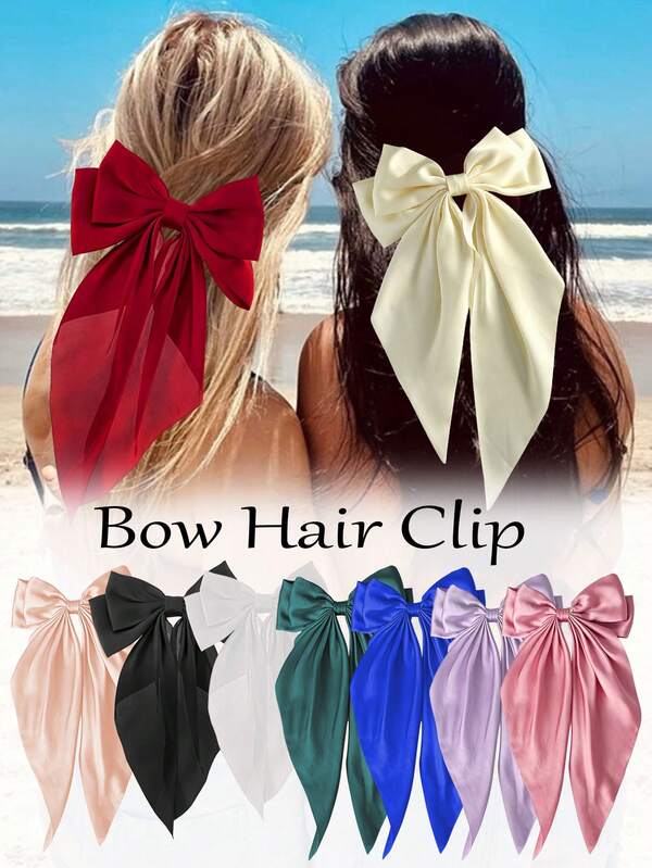 1/5/10/20 pezzi Fermagli per capelli con grande fiocco da donna, colore casuale, prezzo all'ingrosso, decorazione elegante e alla moda, adatti per outfit da viaggio quotidiano da donna, stile carino per feste, miglior regalo per le vacanze