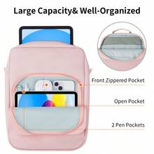 DANYCASE 平板電腦收納包手提包 11吋 13吋 適用 11 A16 10代 Air 5代 4代 10.9 9代 8代 7代 10.2 Pro 11 12.9 13 Kindle 鍵盤書套包 筆電包 - 粉色 - 查看 4