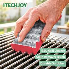 Rust-Resistant Heavy Duty Double-Sided Scouring Pad | Coarse Grinding Cleaning, Non-Scratch Surface, Suitable For Grills / Sinks / Metal Baking Pans Cookware - Cleaning Mat - View 5