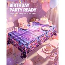 KPop Demon Hunters K-Pop Demon Huntresses Tablecloths,  Table Covers Printed With  Patterns, Waterproof And Durable Rectangular Design. Suitable For Fan Gatherings, Birthday Parties, Outdoor Picnics, Dorm Room Decor, Live Streaming Backgrounds And Daily Use, It Is An Ideal Fan Collectible, Graduation Gift And Party Decoration. - View 4