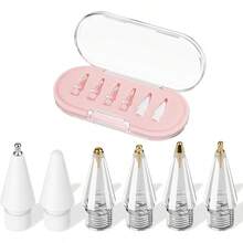 Replacement And Modification Nib Set For Apple Pencil, 6-Piece New Set Compatible With Pencil Pro/1st Gen/2nd Gen, Replaceable Paperless Hybrid Writing And Drawing 6-Nib Combination Kit - Multicolor - View 3