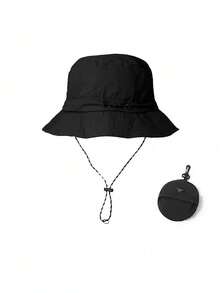 1 chiếc mũ xô mỏng chống nước ngoài trời, có thể gấp gọn, mũ che nắng unisex, mũ câu cá chống tia UV, dùng cho đi biển và du lịch - A - Xem 9
