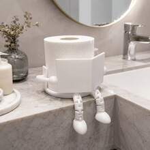 Tempat Tisu Toilet, Teman Membaca, Dekorasi Rak Tisu Toilet Kamar Mandi - Hitam - View 8