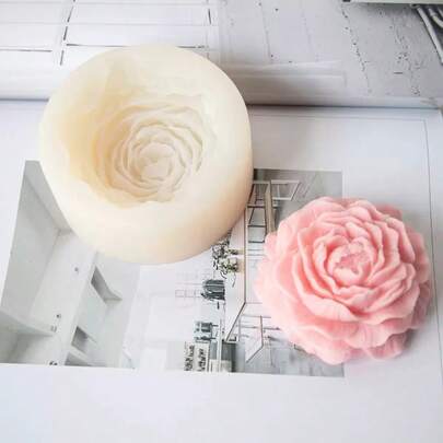 1 buah Cetakan Lilin Silikon Bunga Peony 3D, Cetakan Berbentuk Bunga Peony dengan Tekstur Transparan, Dapat Digunakan untuk Membuat Lilin Aromaterapi, Resin Epoksi, Ornamen Plaster, Cocok untuk Pernikahan, Dekorasi Rumah Hari Valentine, dan Pembuatan Cetakan Buatan Tangan.