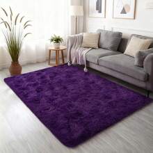 Soft Fluffy Area Rug For Living Room Bedroom, Plush Shag Rugs, Fuzzy Shaggy Accent Rugs For Boys Girls Rooms, Modern Apartment Dorm Indoor Furry Decor - 紫色 - 查看 1