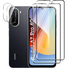 واقي شاشة زجاجي مقسى 3D HD ل- Redmi 17/17 4G/A7 Pro/A5, 15/15C/14C/ A3X، واقي عدسة زجاجي مقسى شفاف، فيلم مقسى مضاد للخدش، فيلم واقي للكاميرا، واقي عدسة الكاميرا - شفاف - مشاهدة 5