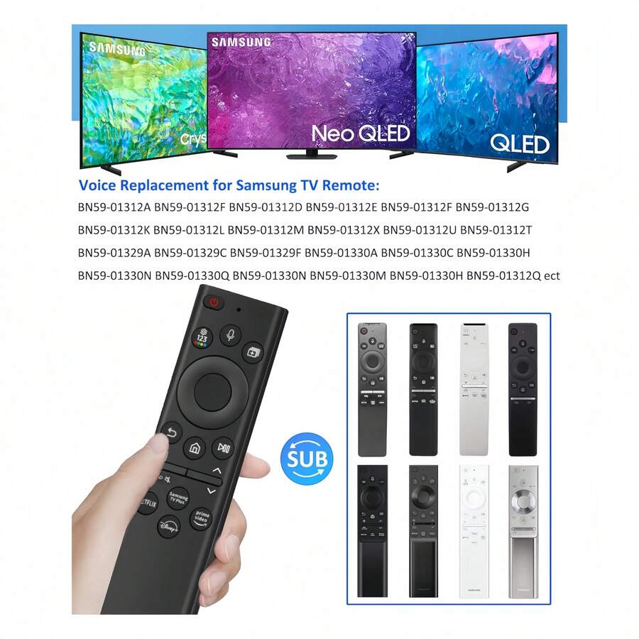 Compatible With Smart TV Remote Control: Replacement Voice Control For BN59-01385A, Compatible With Most Frame QLED LED LCD 8K 4K TVs From 2018-2024 - View 1