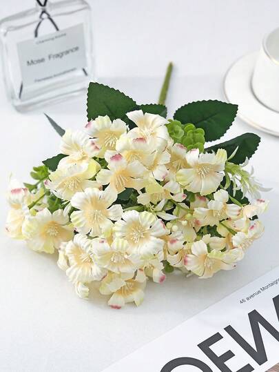 1PC 7 Head 35 Small Horn Bouquet, Suitable For Retro Soft Decoration, Wedding Decoration, Thanksgiving, Halloween, Farm Style Autumn Decoration, Retro Country Style, Autumn Wedding