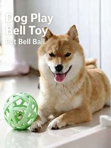 Openwork Bell Ball For Cats And Dogs – Cat And Dog Toy Bell Ball – TPR Bite-Resistant, Sound-Making Pet Bell Toy Ball - Multicolor - View 6