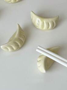 Ceramic Chopstick Holder, Cute Creative Knife & Fork Stand, Dumpling Shaped Ceramic Chopstick Rest Spoon Holder, Home Dining Table Desktop Chopstick Holder, Chopstick Pillow, Chopstick Rest - View 2