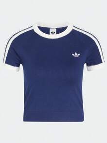 Adidas Originals Kaos Rajut Lengan Pendek Tanpa Kerah Wanita TKW2606 - Navy Blue - View 2