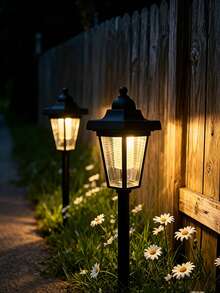 1pc Outdoor Solar Powered Hexagon Garden Light, Waterproof Outdoor LED Decorative Hanging Light, Suitable For Yard, Patio, Garden, Porch, Villa, Balcony, Holiday, Rustic Style Courtyard Landscape Decoration - Multicolor - View 8