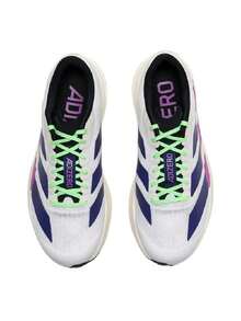 Adidas 男士 Adizero Evo SL M 緩震競賽跑鞋 日常跑步健身訓練通勤休閒運動鞋 JS4495 - 白/學院紫/魔力萊姆綠 - 查看 9