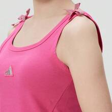 adidas 訓練運動跑步健身運動舒適透氣無袖 背心 女款 玫紅色 - 玫紅色 - 查看 4