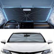 1pc Car Sun Shade, Front Windshield Sun Protection Heat Insulation Shade, Car Interior Sun Protection Accessory, Universal Car Sun Shade, Upgraded Car Sun Umbrella, Easy To Install And Foldable Storage, Suitable For Sedan, SUV And Pickup Truck, Heat Protection Sun Shade Device, Essential Car Sun Shade For Summer - 1pc - View 11
