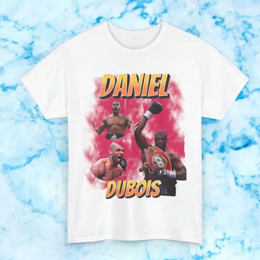 Diseño de Ropa Unisex de Boxeo Daniel Dubois PNG Descarga Instantánea - Blanco - Ver 1