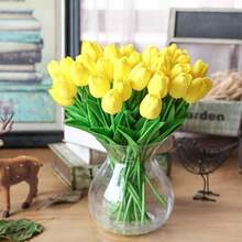 5/10 buah Bunga Tulip Buatan, Cocok untuk Dekorasi Rumah, Dekorasi Dapur, Dekorasi Musim Gugur, Dekorasi Luar Ruangan, Dekorasi Meja, Dekorasi Pernikahan, Tanaman Buatan, Hadiah untuk Wanita, Musim Kembali ke Sekolah - Kuning - View 2