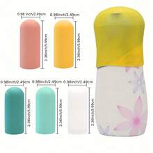 Multi-Piece Elastic Silicone Bottle Caps, Leakproof Sealing Sleeves, Travel Luggage Accessories, Cruise Daily Trip Essentials For Men Women Travel Toiletries - Multicolor - View 3