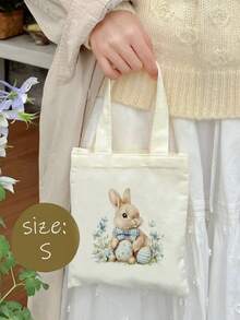 5/10pcs Mini/S/M/L Size Reusable Cute Rabbit Bow Heart Pattern Canvas Gift Bags Party Favor Bags Set, Birthday Party Kids Theme Party Gift Bags Baby Shower Back To School Graduation Party Theme Party Thanksgiving Christmas Anniversary Party Gift Packaging Bags Essential - View 60