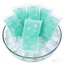 5pcs/10pcs Insulin Refrigerated Cold Compress Bag, Transparent Snowflake Pattern, Reusable, Suitable For Various Refrigerators/Freezers/Bags, Portable Inside And Outside The Room - Mint Green - View 3