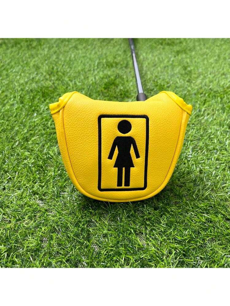 1pc Funny Girl Symbol Embroidery Golf Putter Head Cover, Reliable Putter Protection, Half Mallet & Blade Style Available, Multiple Colors - Multicolor - View 9