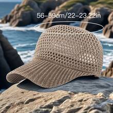 戶外棒球帽 中性款 夏季涼帽 透氣網布 釣魚 登山 派對 適用 素色 聚酯纖維 (Polyester) 無鏤空 - 彩色 - 查看 15