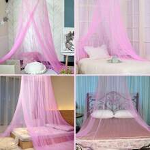 1pc Foldable Portable Mosquito Net, Round Canopy, Princess Style, Suitable For Bed - Dome Mosquito Net - View 7