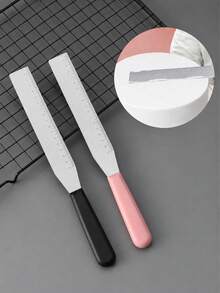 1pc Cake Smoother With Scale Size, New Practical Cake Decorating Smoother, Cream Scraper, 8 Inch/10 Inch Cake Baking Decoration Tool - Multicolor - View 2