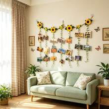 Sunflower Photo Wall Suitable For Home Background Decoration - Sunflower Photo Wall - View 1