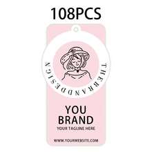 Personalized Custom Clothing Hang Tags, Double-Layer Hollow Round Fashion Tags With Rope, Custom Text Logo Clothing Labels, Suitable For Fashion Brands And Boutique Stores - Multicolor - View 7