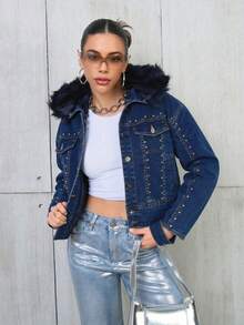 Women Jackets - Dark Wash - View 5