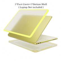 MacBook Neo 13 2026 新色半透明 PC 筆電保護殼，防指紋硬殼，附 1 張 DIY 貼紙，適用 MacBook Neo A18 Pro 型號 A3404，柑橘黃 TPU 保護套 - 查看 9