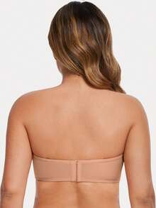 MELENECA Women's Strapless Bra For Large Bust Back Smoothing Plus Size With Underwire - Maroon - View 3