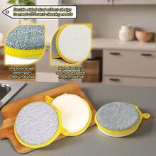 Double-Sided Dishwashing Sponge, Double-Sided Kitchen Cloth, Cleaning Sponge, Pot Scrubbing Sponge, Multi-Purpose Absorbent Sponge, Dish Cleaning Brush, Durable Reusable Kitchen Cleaning Sponge, Kitchen Supplies, Home Products - Multiple Styles - View 6