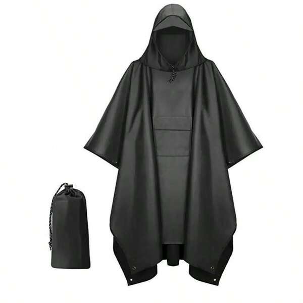 Multifunctional 3-In-1 Poncho Raincoat, Suitable For Outdoor Cycling, Hiking, Mountaineering, Off-Road, Portable One-Piece Raincoat