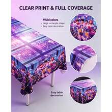 KPop Demon Hunters K-Pop Demon Huntresses Tablecloths,  Table Covers Printed With  Patterns, Waterproof And Durable Rectangular Design. Suitable For Fan Gatherings, Birthday Parties, Outdoor Picnics, Dorm Room Decor, Live Streaming Backgrounds And Daily Use, It Is An Ideal Fan Collectible, Graduation Gift And Party Decoration. - View 7