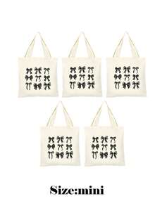 5/10pcs Mini/S/M/L Size Reusable Cute Rabbit Bow Heart Pattern Canvas Gift Bags Party Favor Bags Set, Birthday Party Kids Theme Party Gift Bags Baby Shower Back To School Graduation Party Theme Party Thanksgiving Christmas Anniversary Party Gift Packaging Bags Essential - View 47