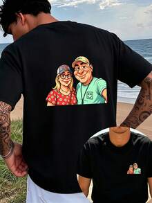 Men T-Shirts - 黑色 - 查看 1