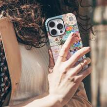 Casing Ponsel Kolase Inspiratif Papan Visi Estetik Kutipan Casing Lucu Artistik Genit Kompatibel Dengan iPhone 17 16 15 14 Pro Max Plus 13 12 11 - MultiWarna - View 3