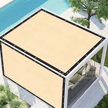 Outdoor Plant Sunshade Net, Sunshade Net Copper Fasteners, High-Density Reinforced Corner Sunshade Fabric, Evenly Woven, Anti-Ultraviolet And Breathable, Suitable For Pavilions, Terraces, Greenhouses, Lawns And Dog Houses - Yellow - View 6